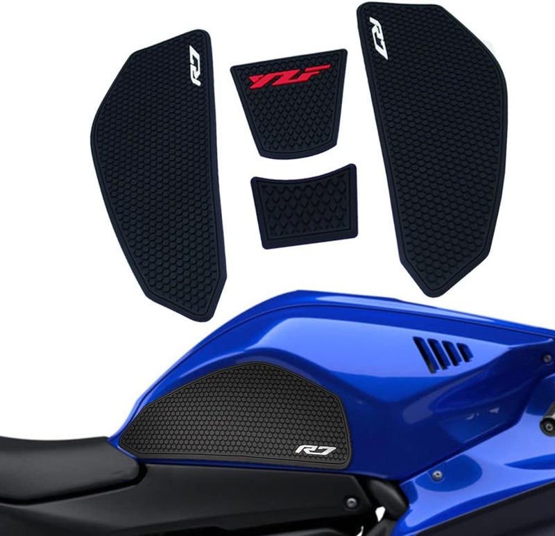 VORILES for YZF R7 YZF r7 2025 2024 2023 2022 2021 Accessories Fuel Tank Pads Protect Motorcycle Fuel Tank Stickers Fuel Tank Protection Pads Knee Anti-Slip Pads Fuel Tank Grips Tank Pads（red） - Image 1